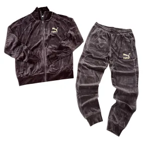 Puma “Iconic T7 VELOUR TRACKSUIT- Men’s Fudge