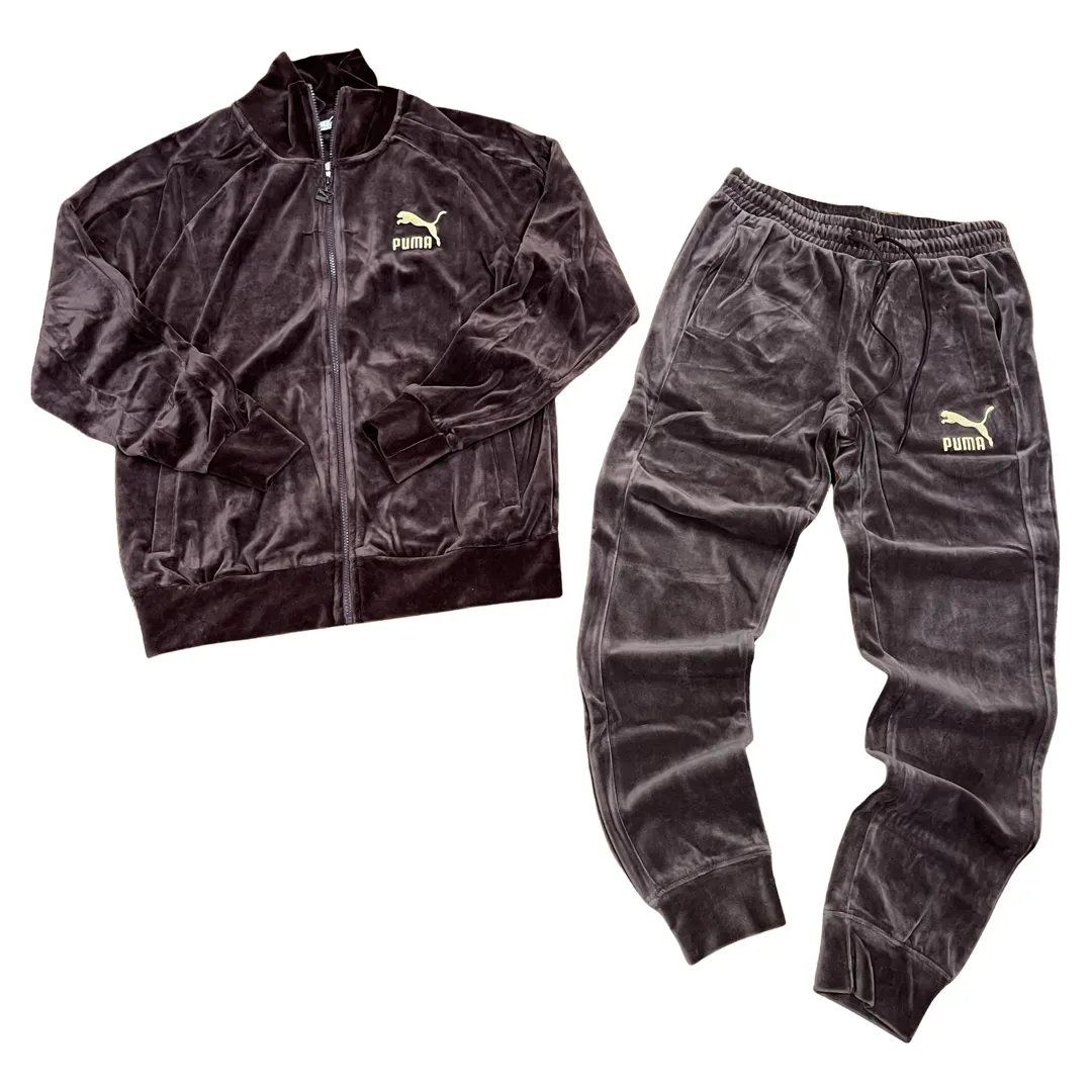 Puma “Iconic T7 VELOUR TRACKSUIT- Men’s Fudge