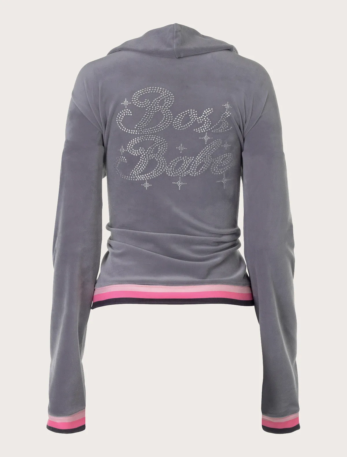 Radiant Stripe Boss Babe Pullover Hoodie by Paris Hilton Tracksuits