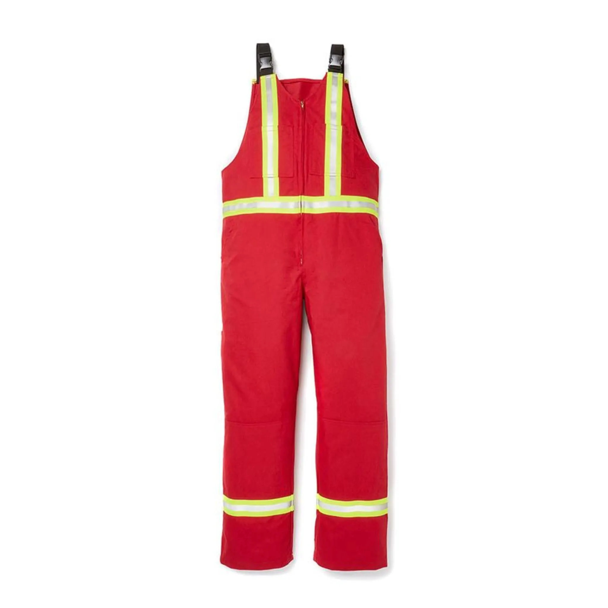 Rasco Men's Hi Vis Bib Work Overalls FR2505 - Flame Resistant, Arc Flash Protection, Reflective, Durable 7 oz Cotton/Nylon | Sizes: S-5XL