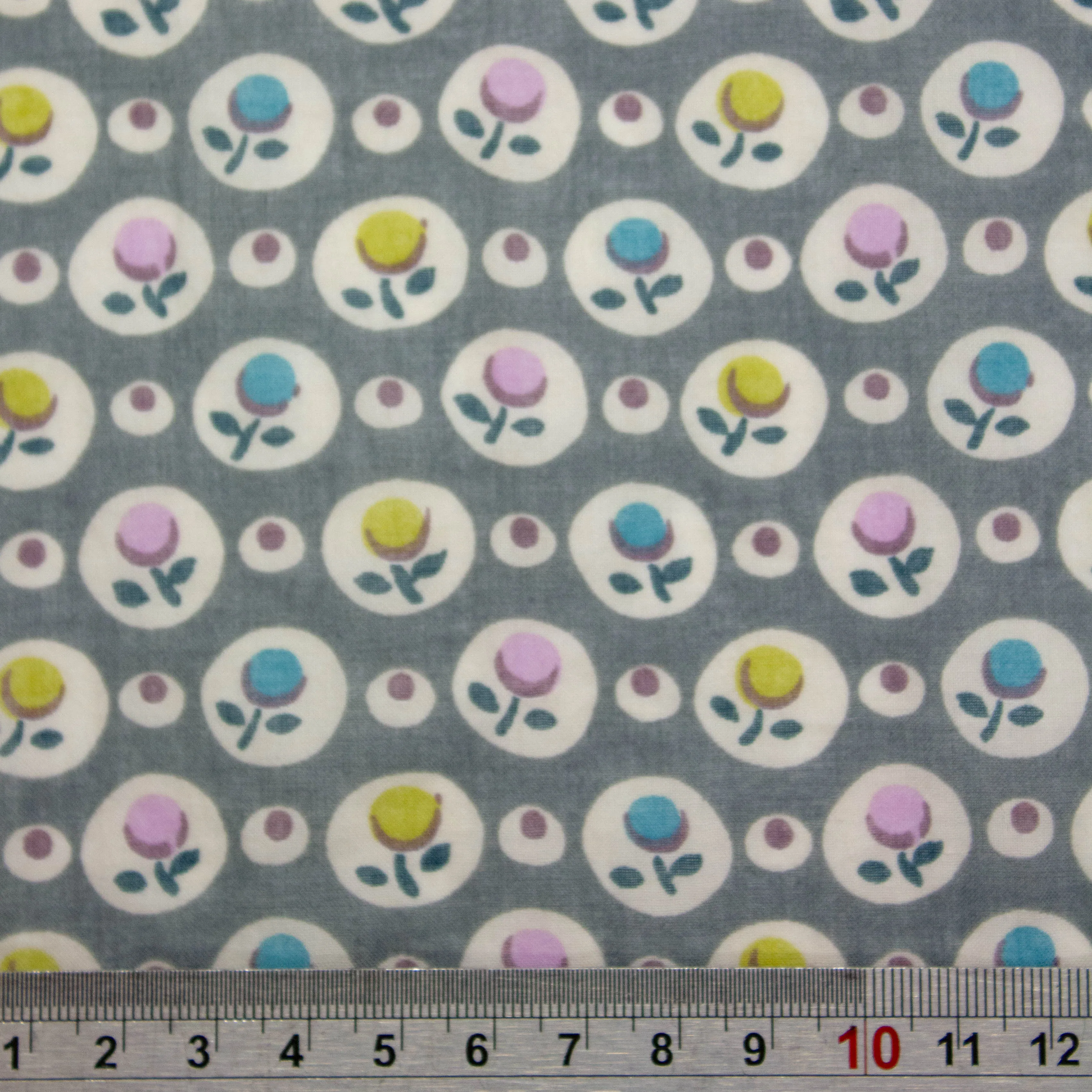 Renild Grey Floral Cotton Voile