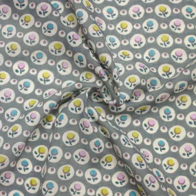 Renild Grey Floral Cotton Voile