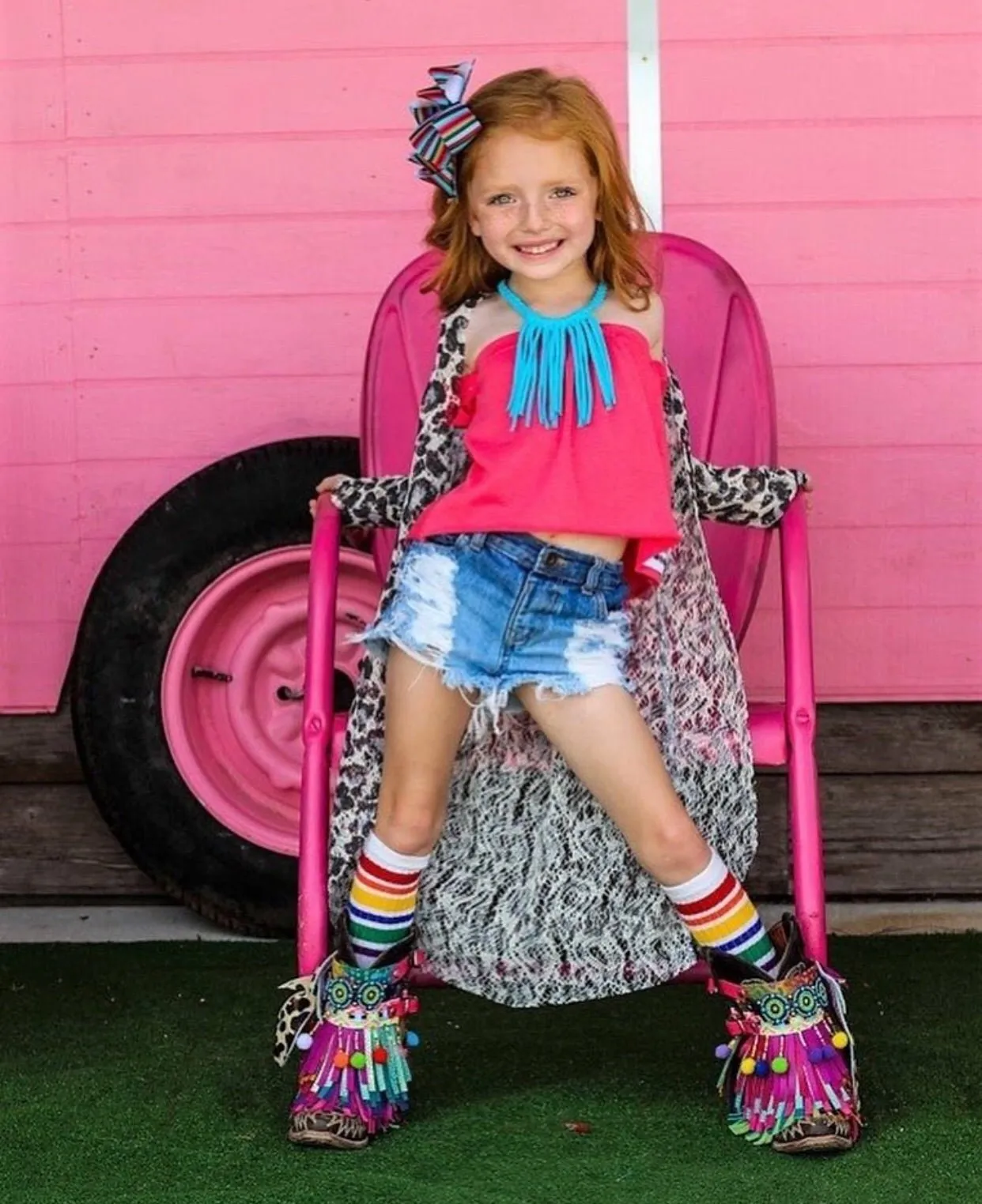 SALE Rainbow Knee High Socks