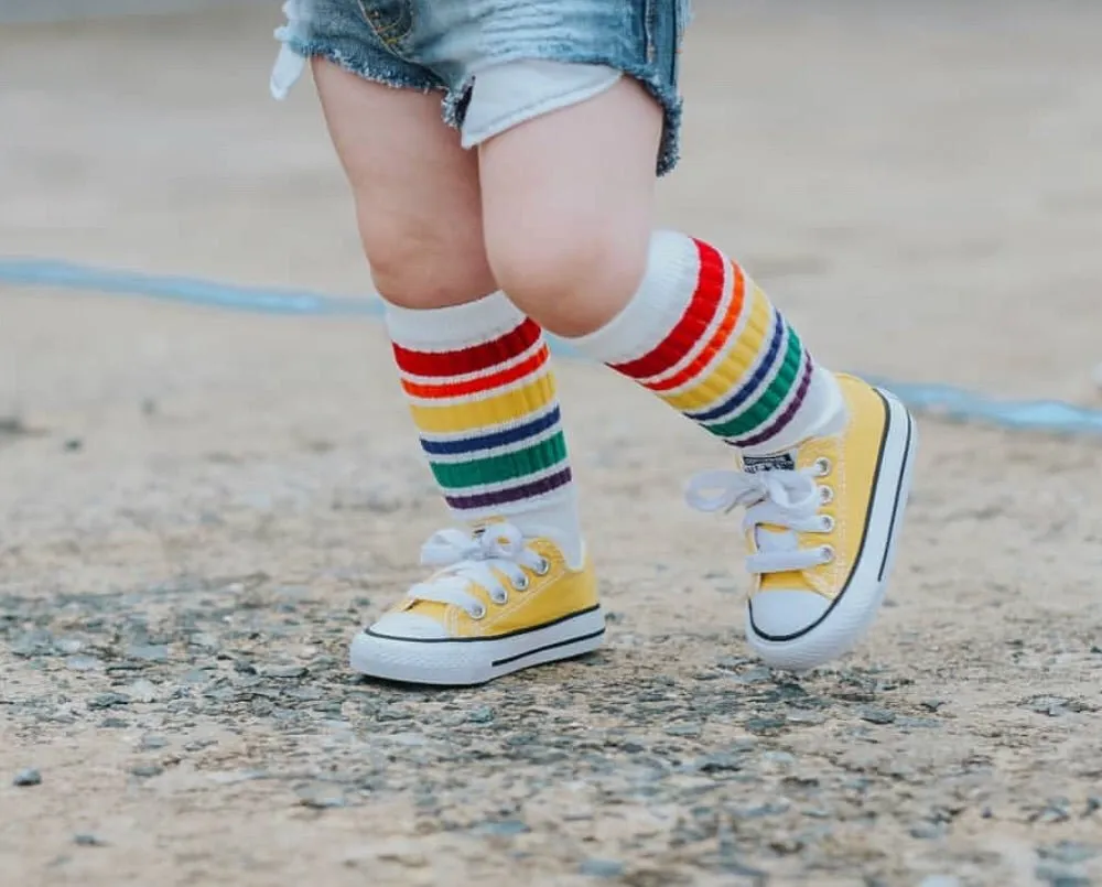 SALE Rainbow Knee High Socks
