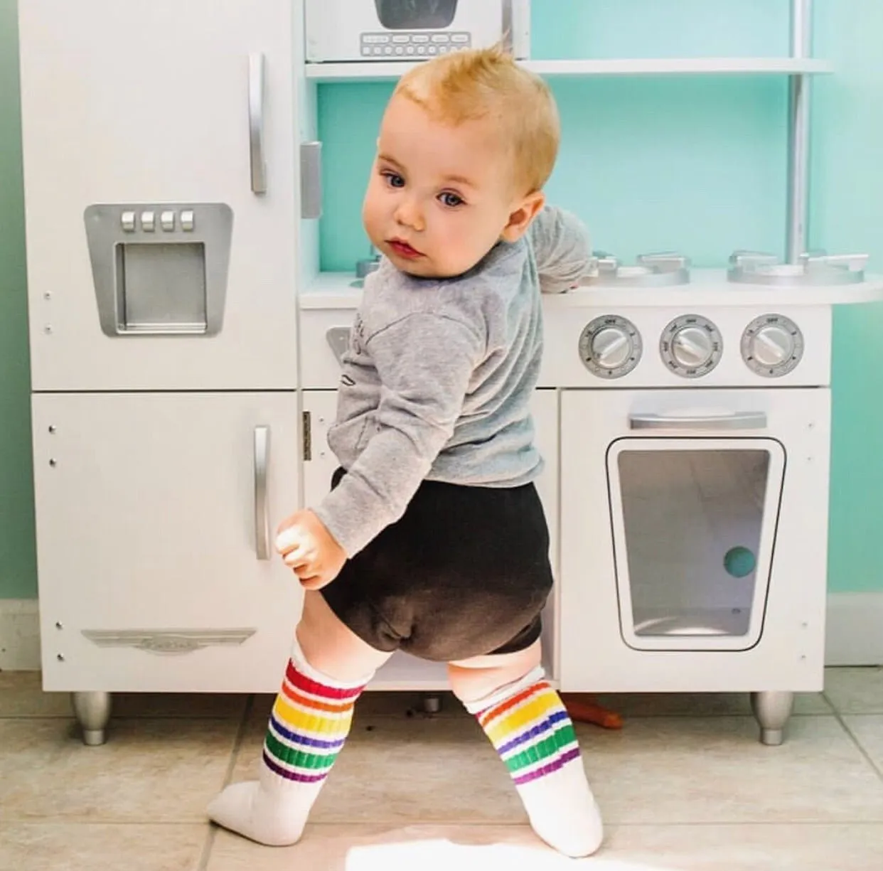 SALE Rainbow Knee High Socks