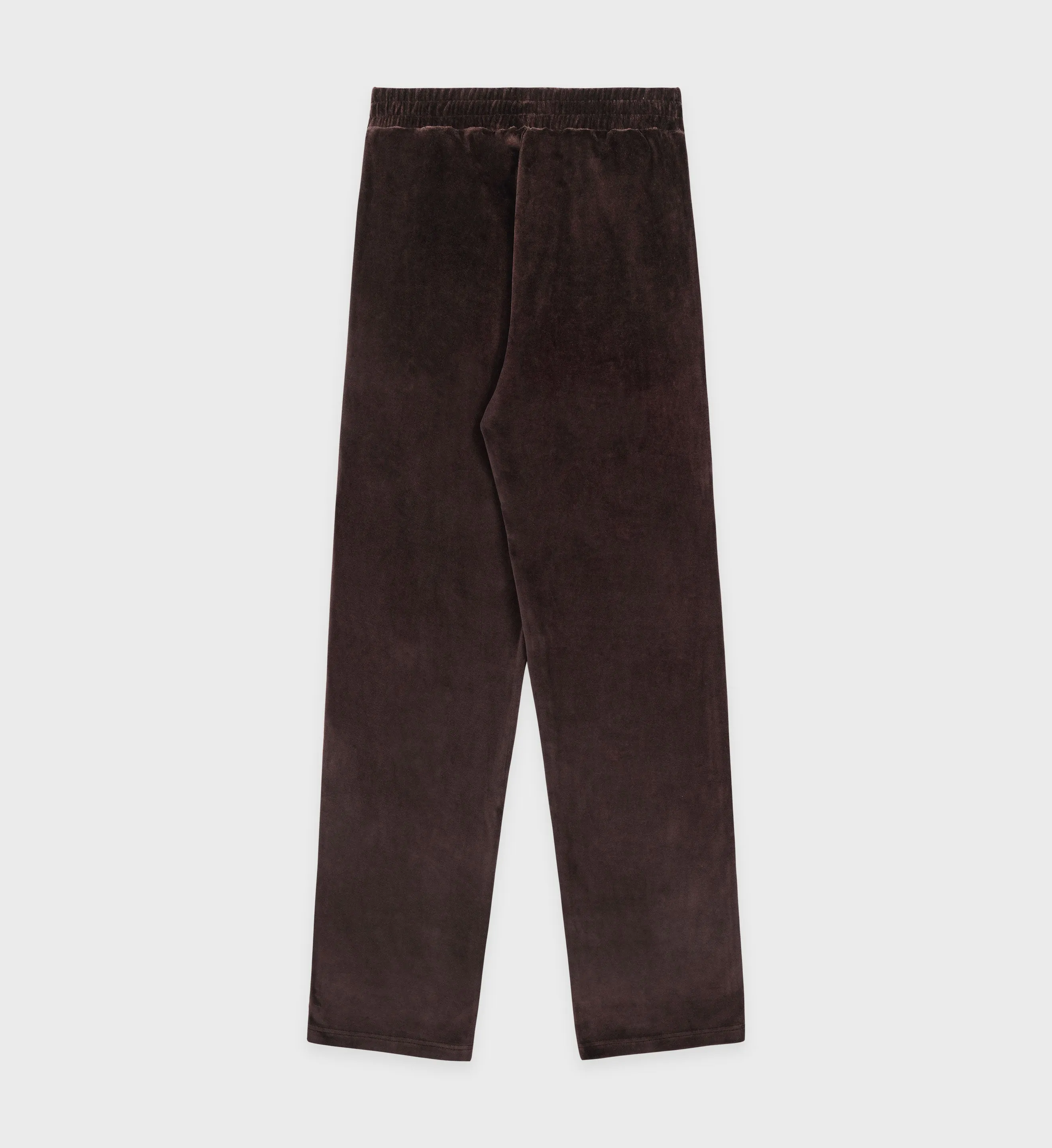 Script Velour Track Pants - Chocolate/Cream