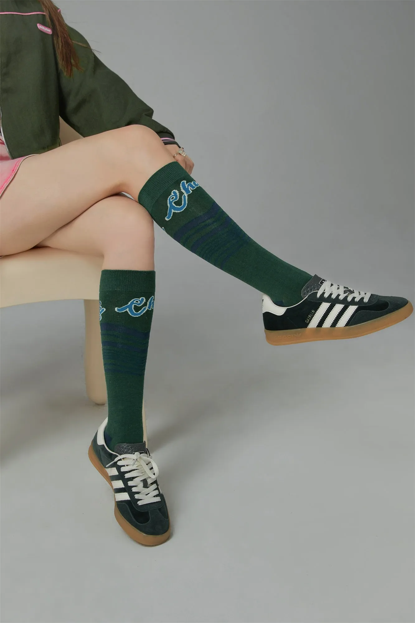 Sitting Around Peacefully Jacquard Knit Socks