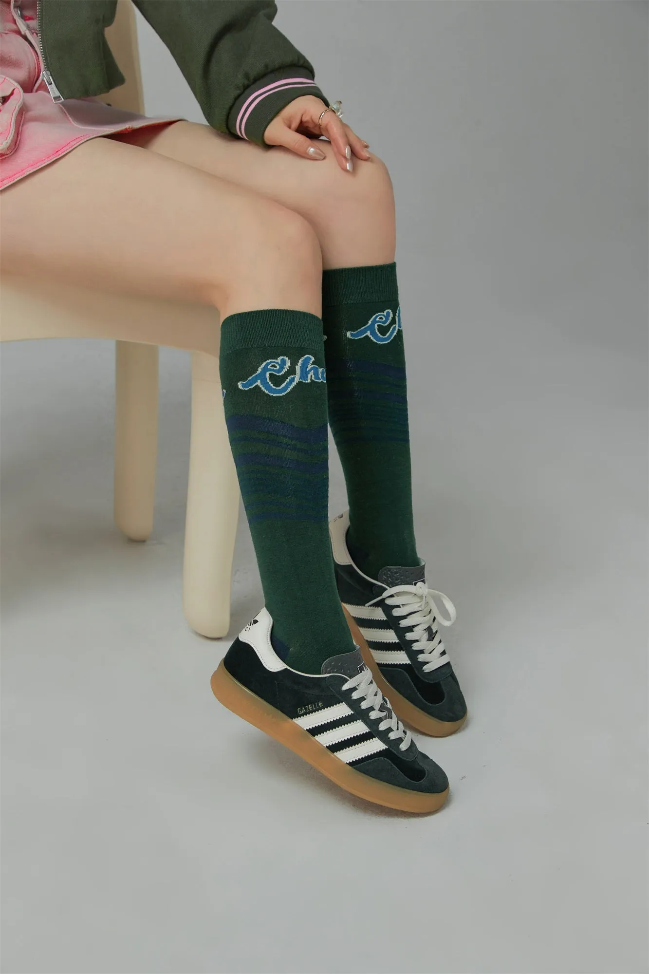 Sitting Around Peacefully Jacquard Knit Socks