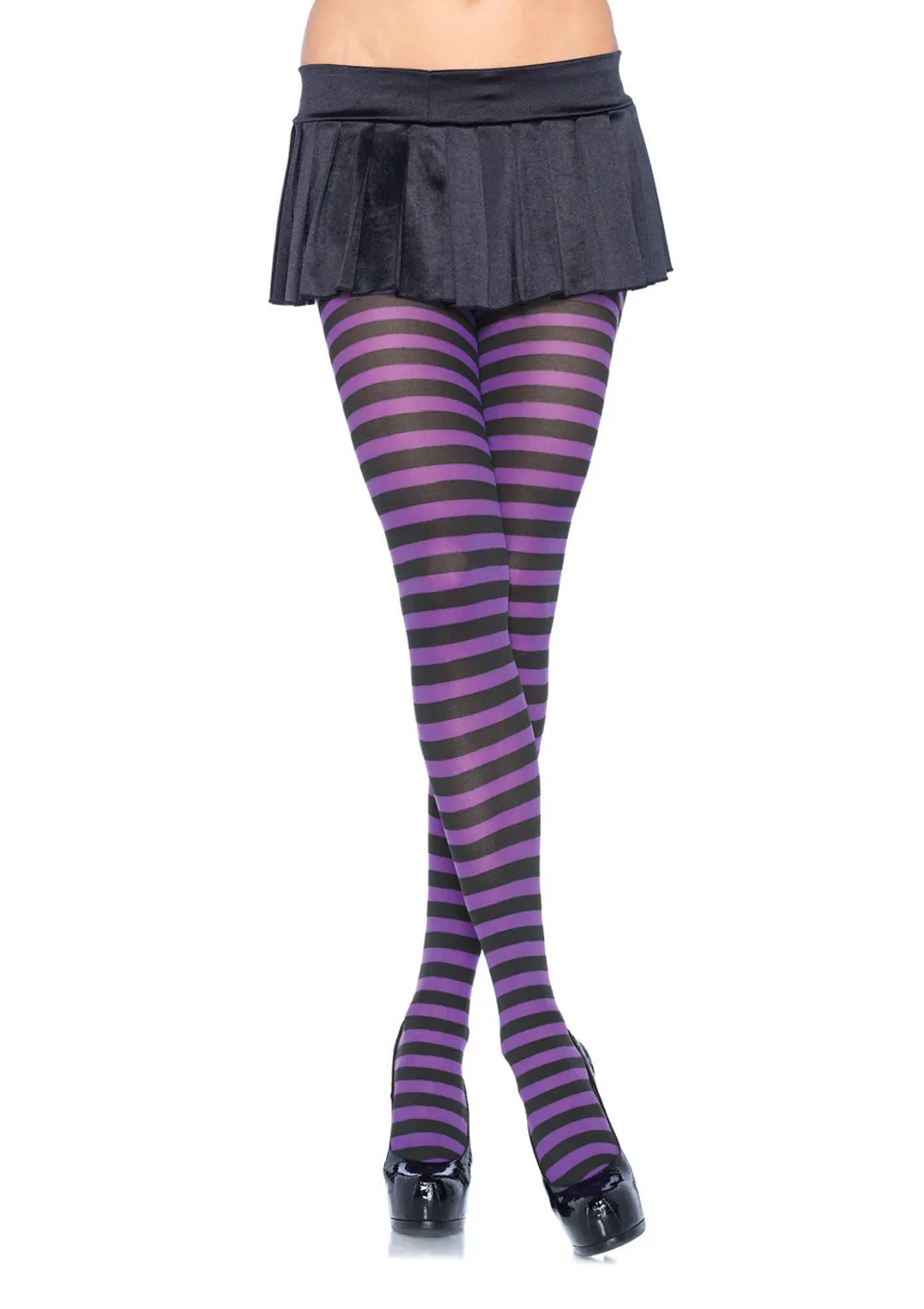 Thin-Striped Tights (Plus)
