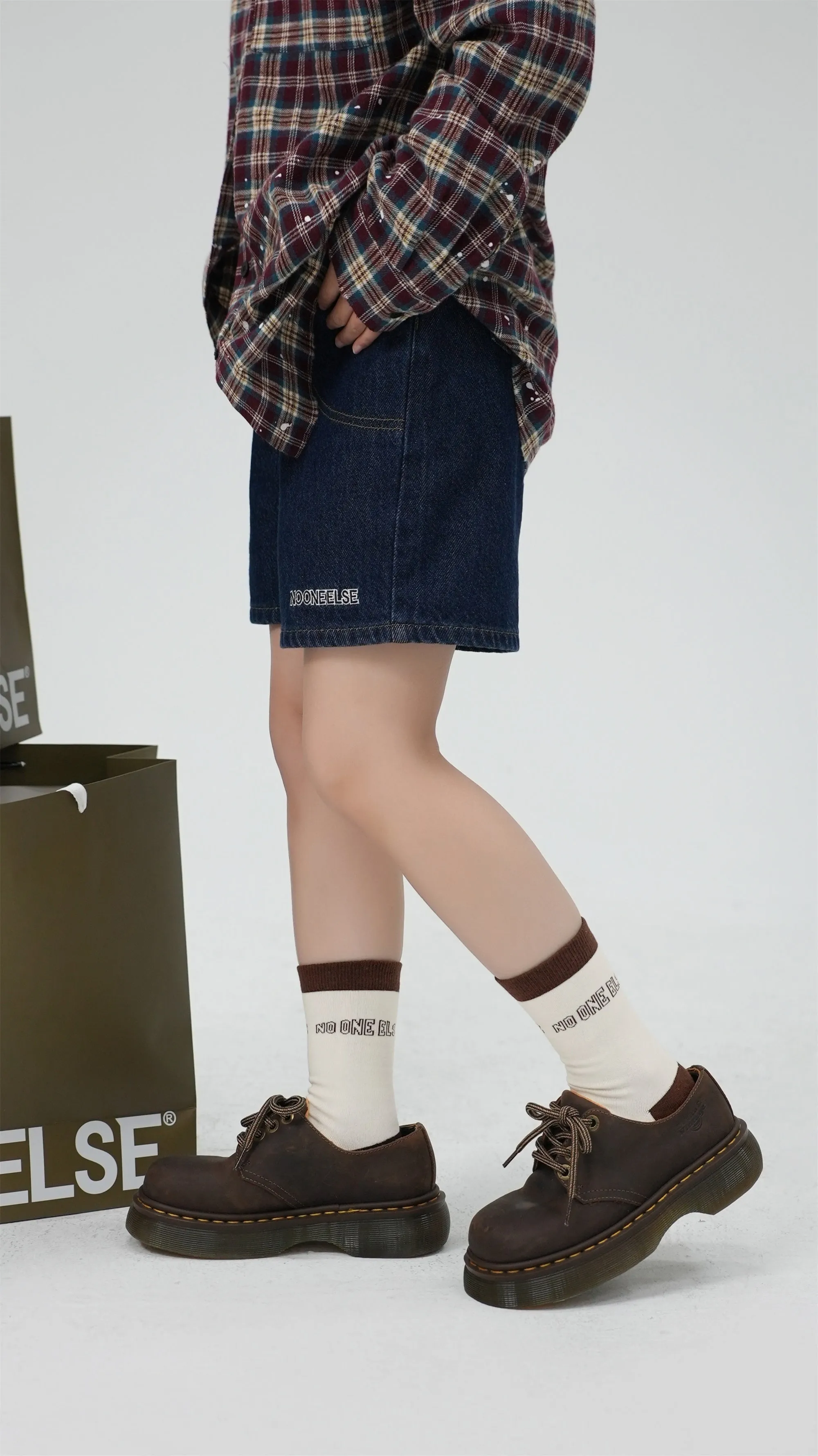 Two Toned Color Knit Socks