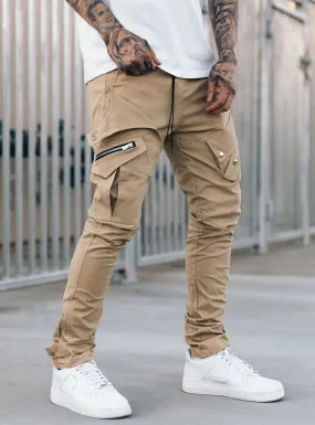 Utility Cargo Pants V11 in Beige