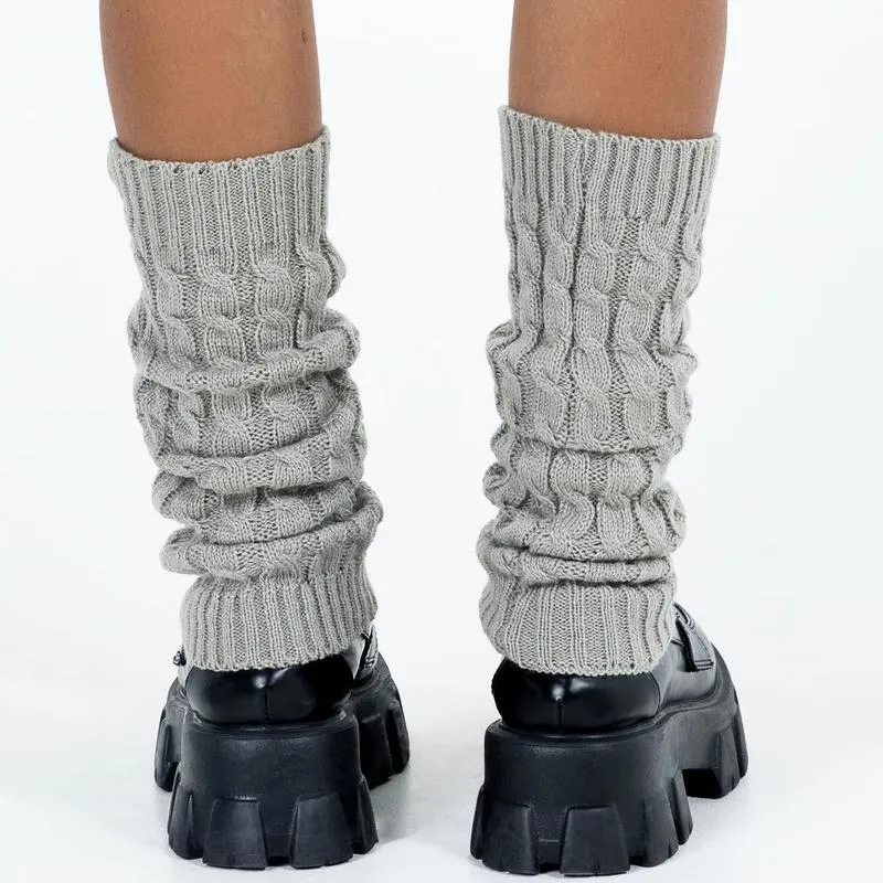 Women Cable Knit Slouch Socks