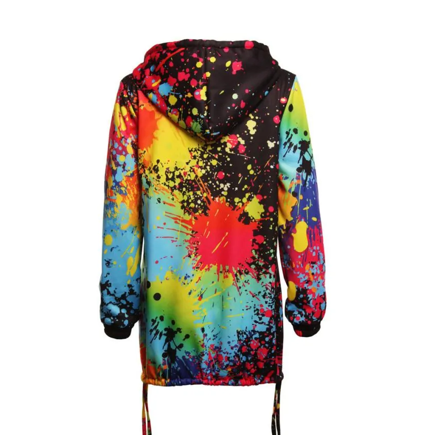 Women's Casual Polyester Hooded Sweatshirt With Print