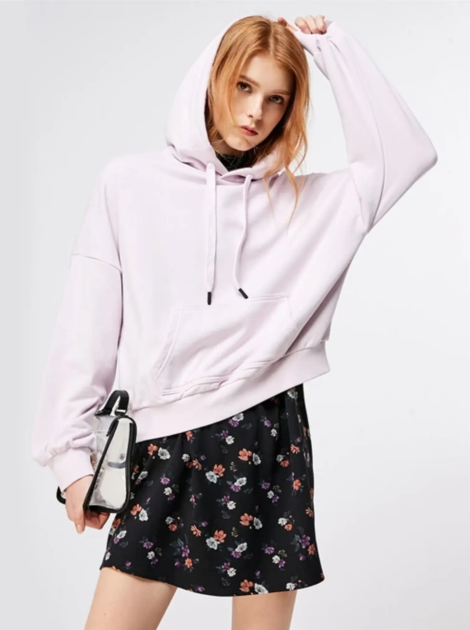 Women's Loose Hoodie With Print